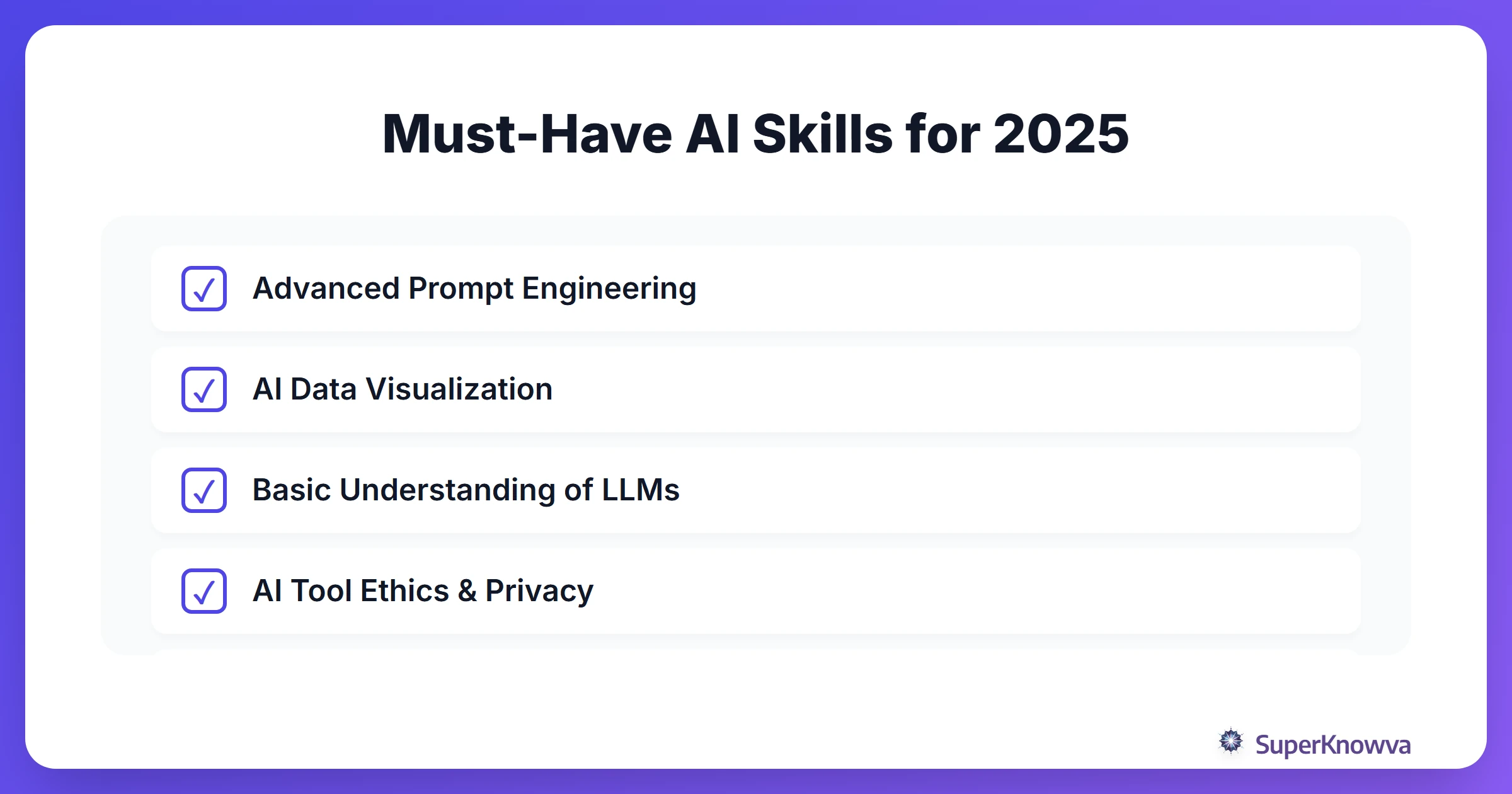 A checklist of essential AI skills for summer interns.