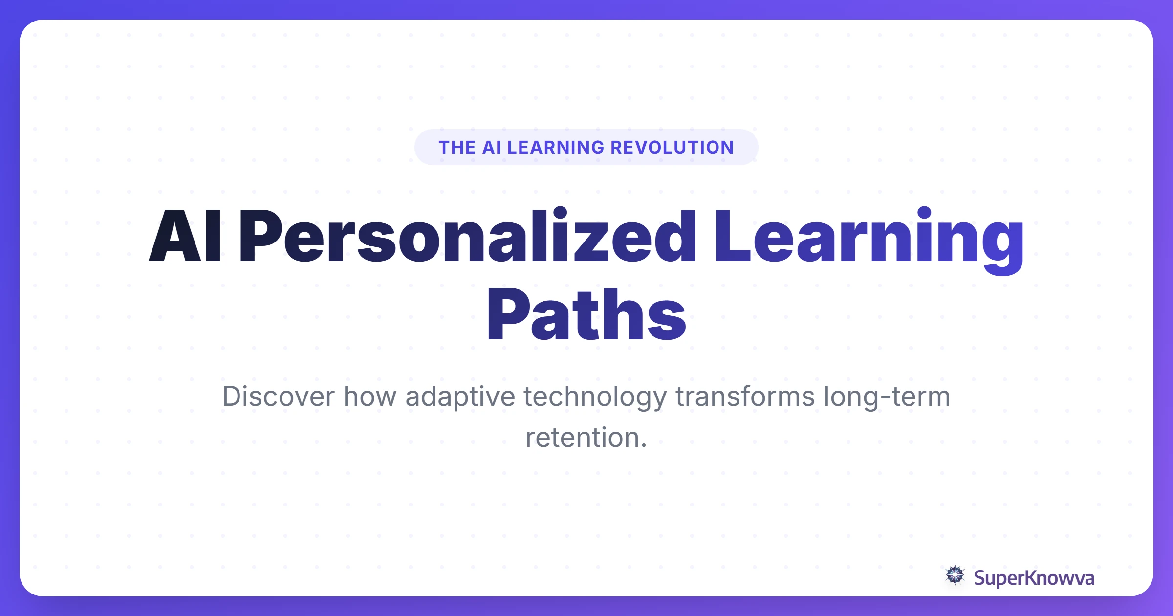 Title card for AI Personalized Learning Paths showing a brain connected to data points.