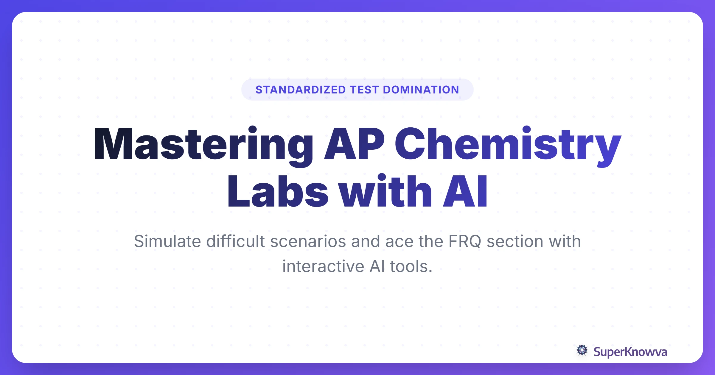 A title card for AP Chemistry Lab Prep featuring a digital beaker and AI circuit icons.