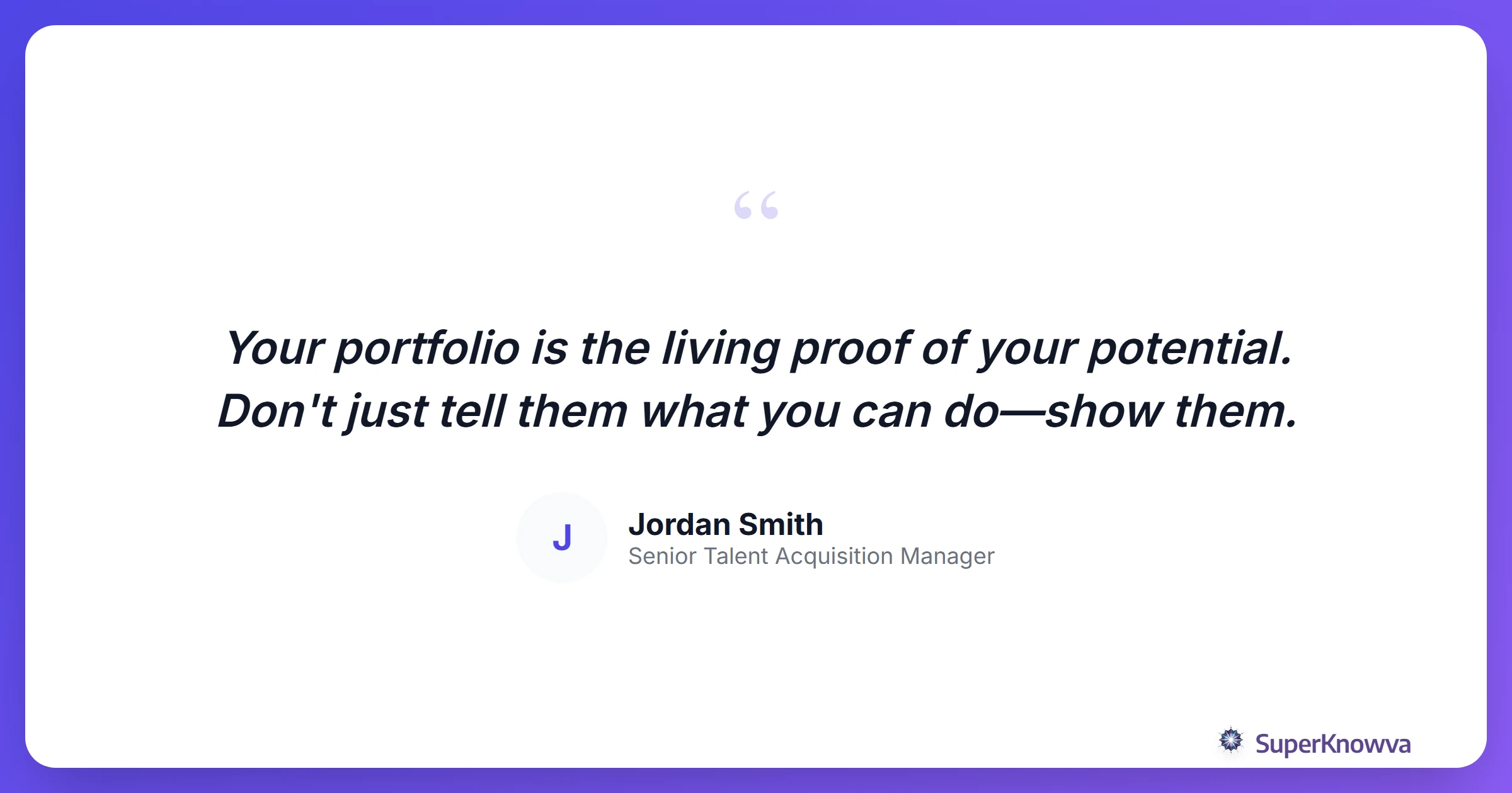 A quote card about the importance of personal branding for career success.