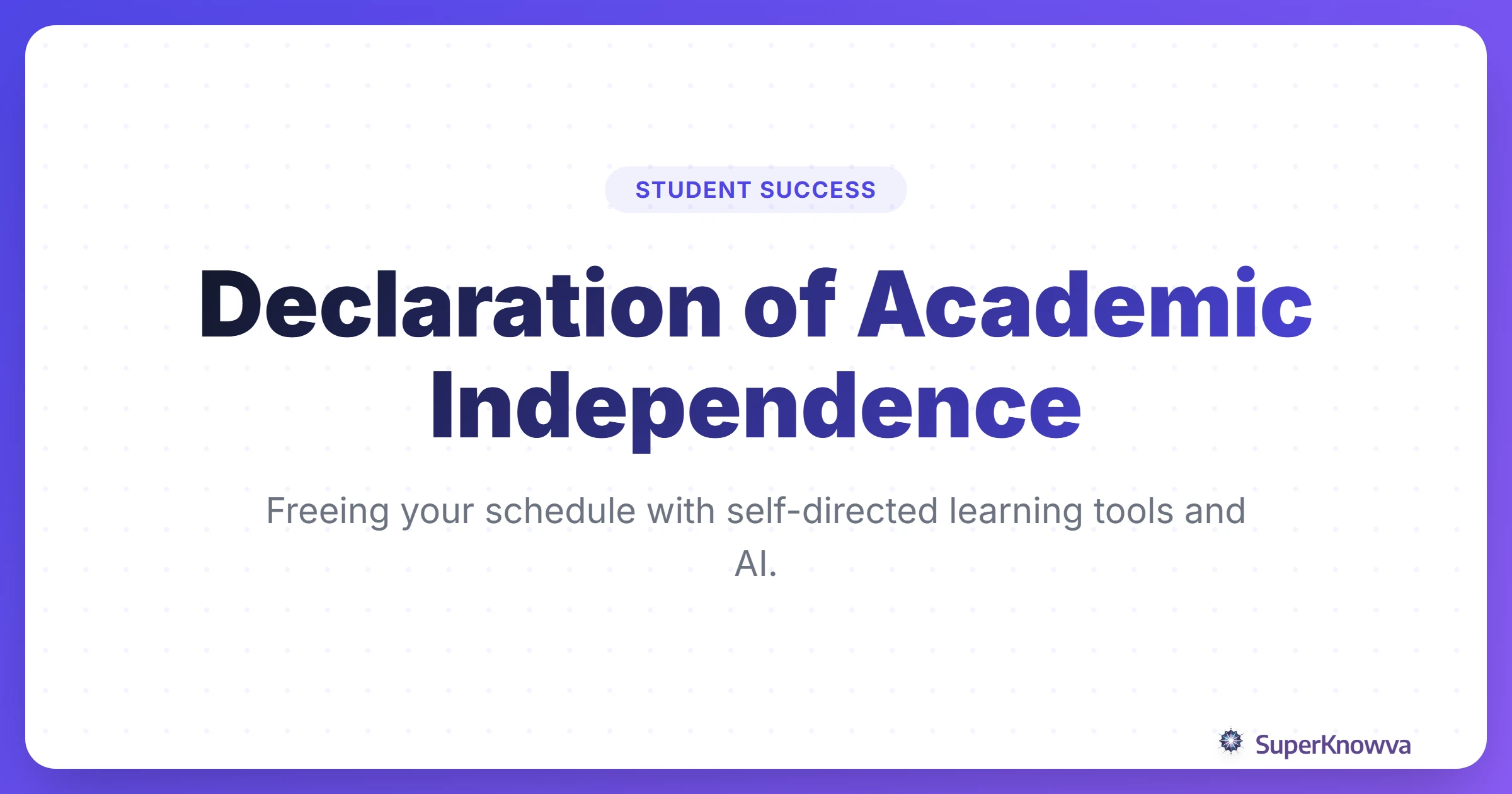Declaration of Academic Independence