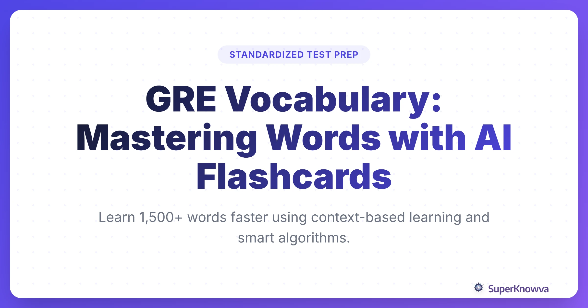 Title card for GRE Vocabulary AI Flashcards guide.