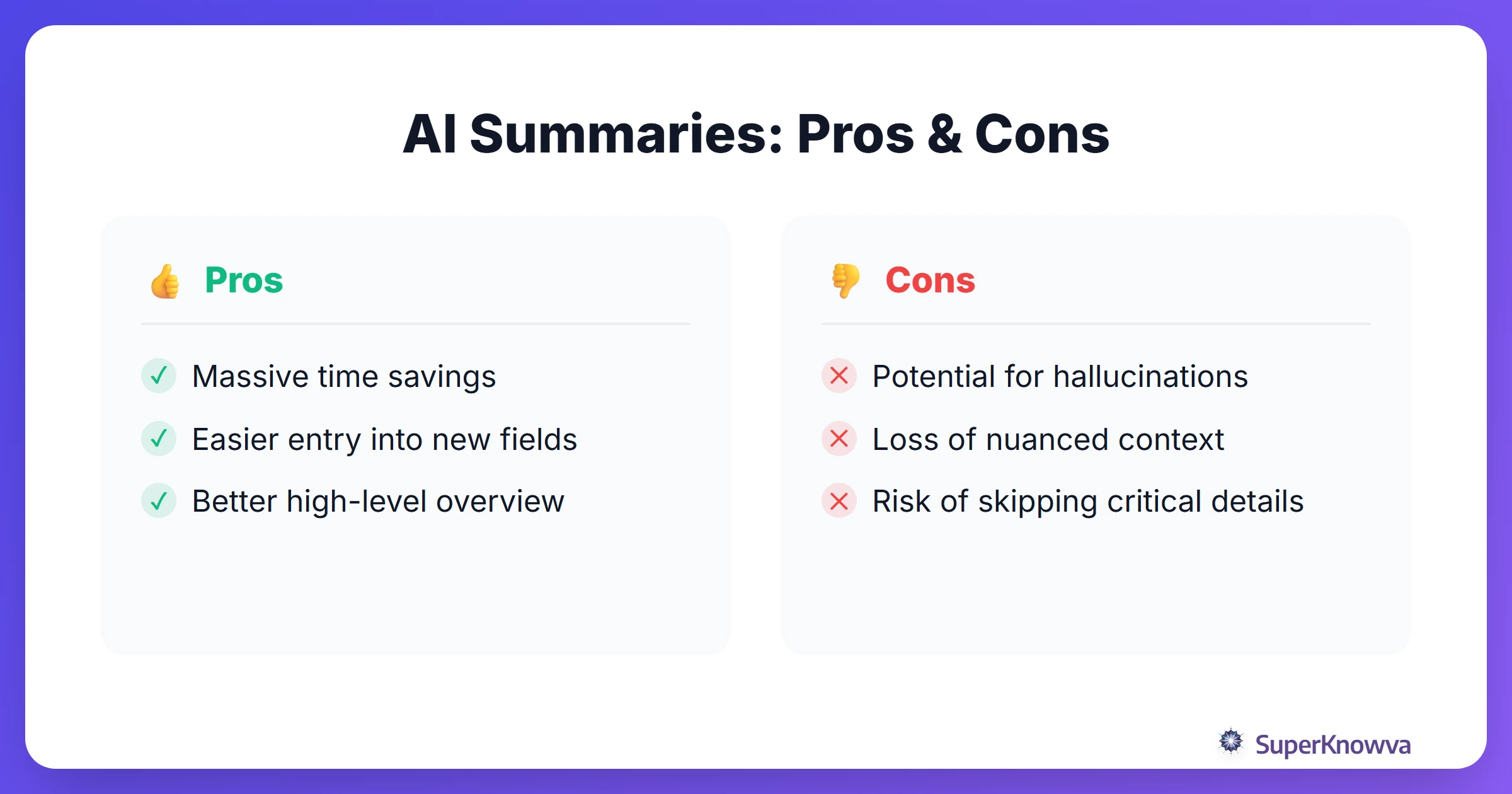 AI Summaries: Pros & Cons