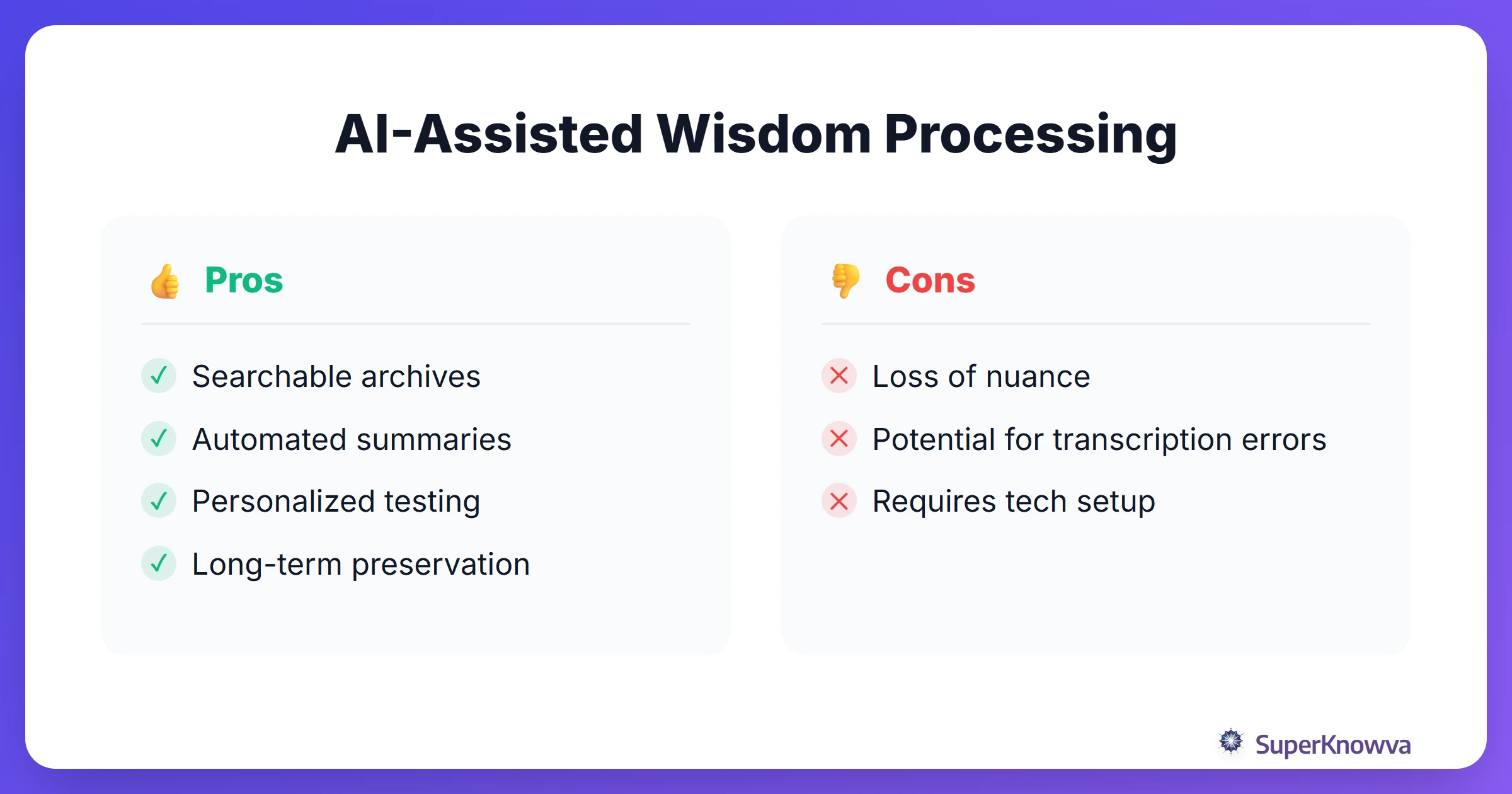 Pros and cons of using AI to process family wisdom.