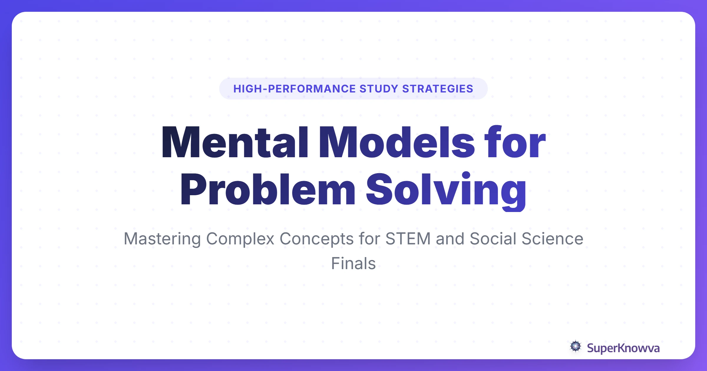 Title card for Mental Models for Problem Solving featuring a brain silhouette with interconnected nodes.