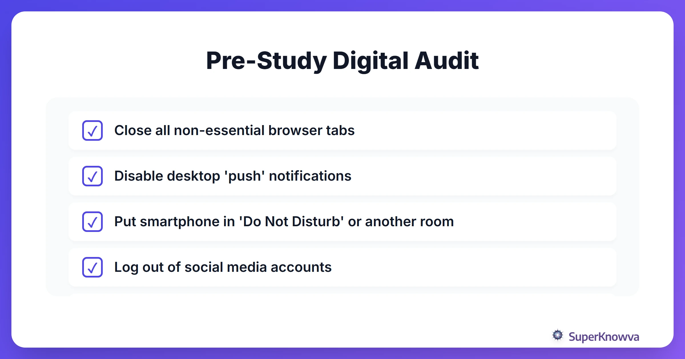 Pre-Study Digital Audit
