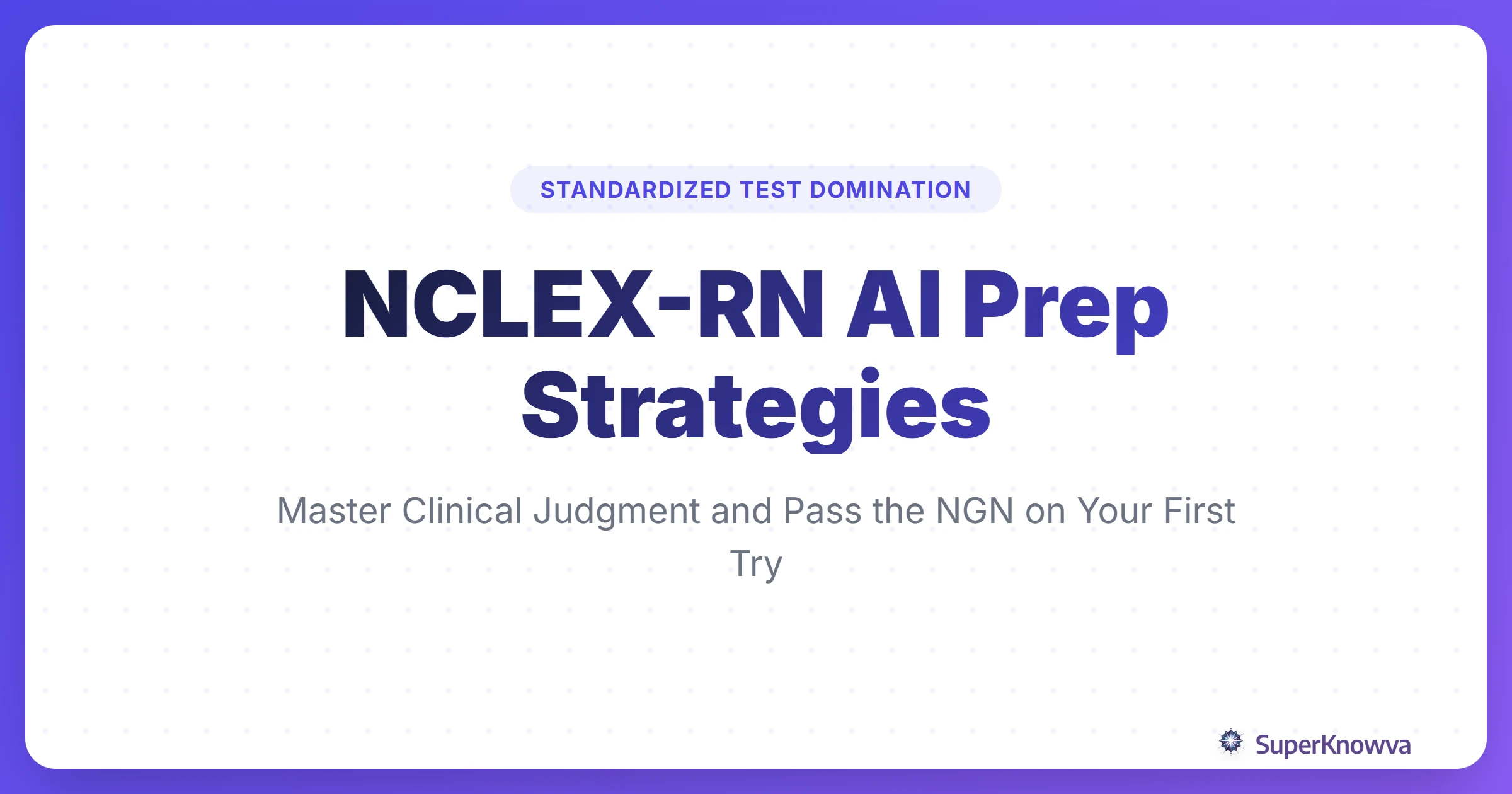 A title card for NCLEX-RN AI Prep Strategies featuring a nurse using a digital tablet.
