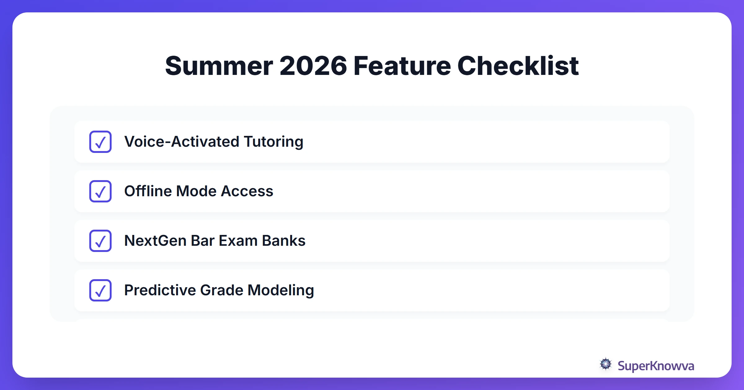 Checklist of all new features available in the Summer 2026 update