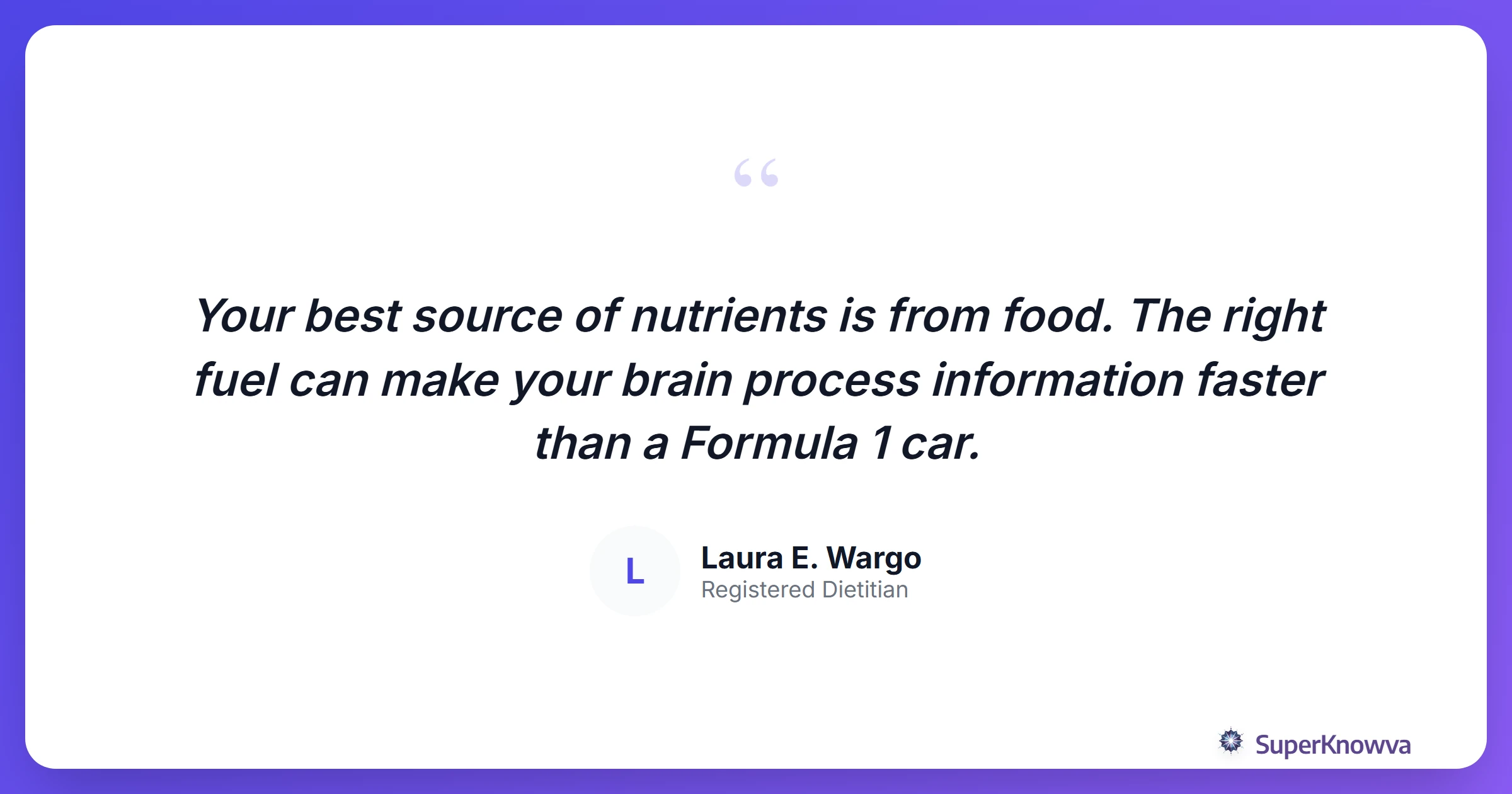 Expert Nutrition Insight