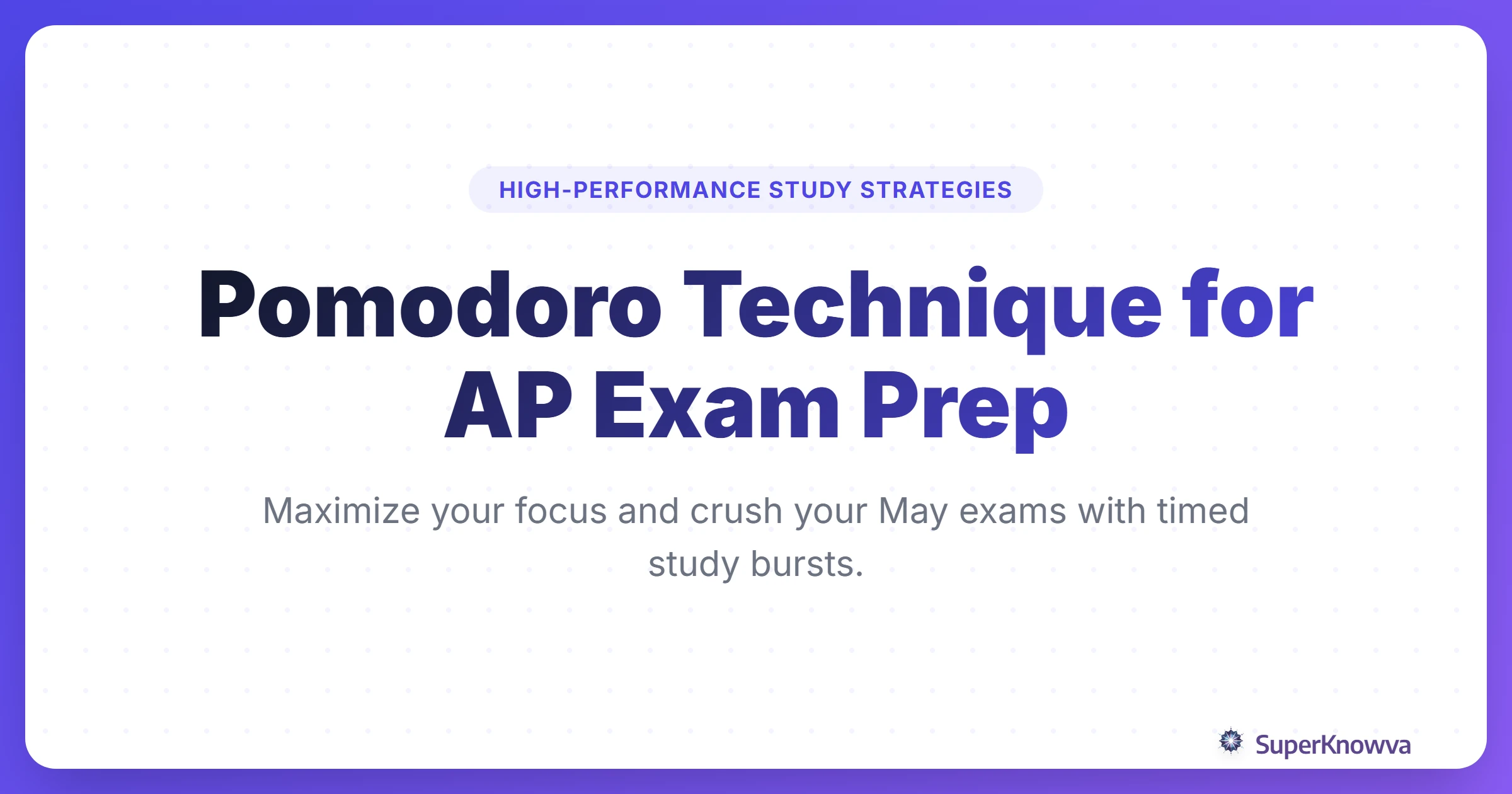 Pomodoro Technique for AP Exam Prep