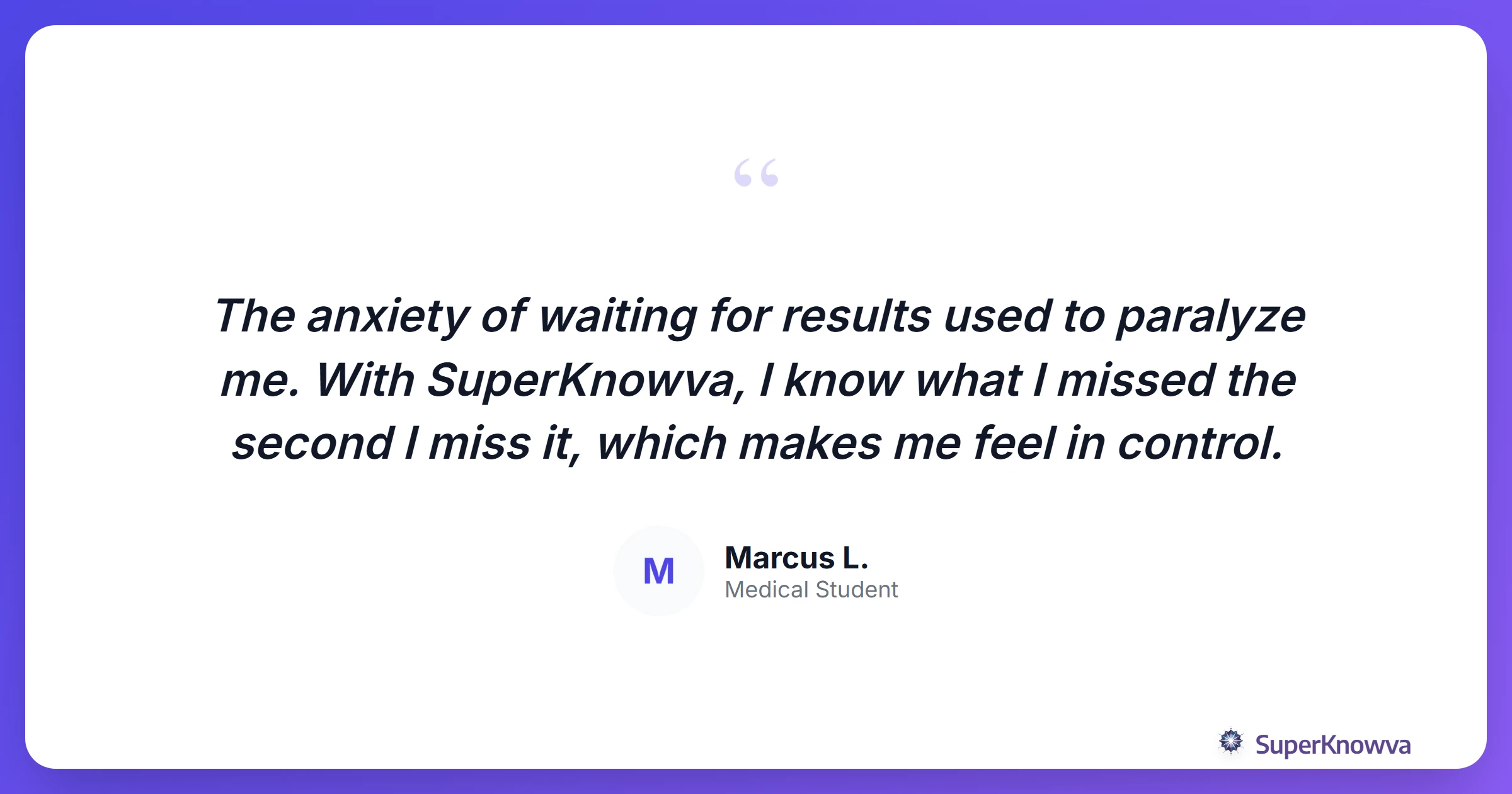 Student testimonial on real-time feedback