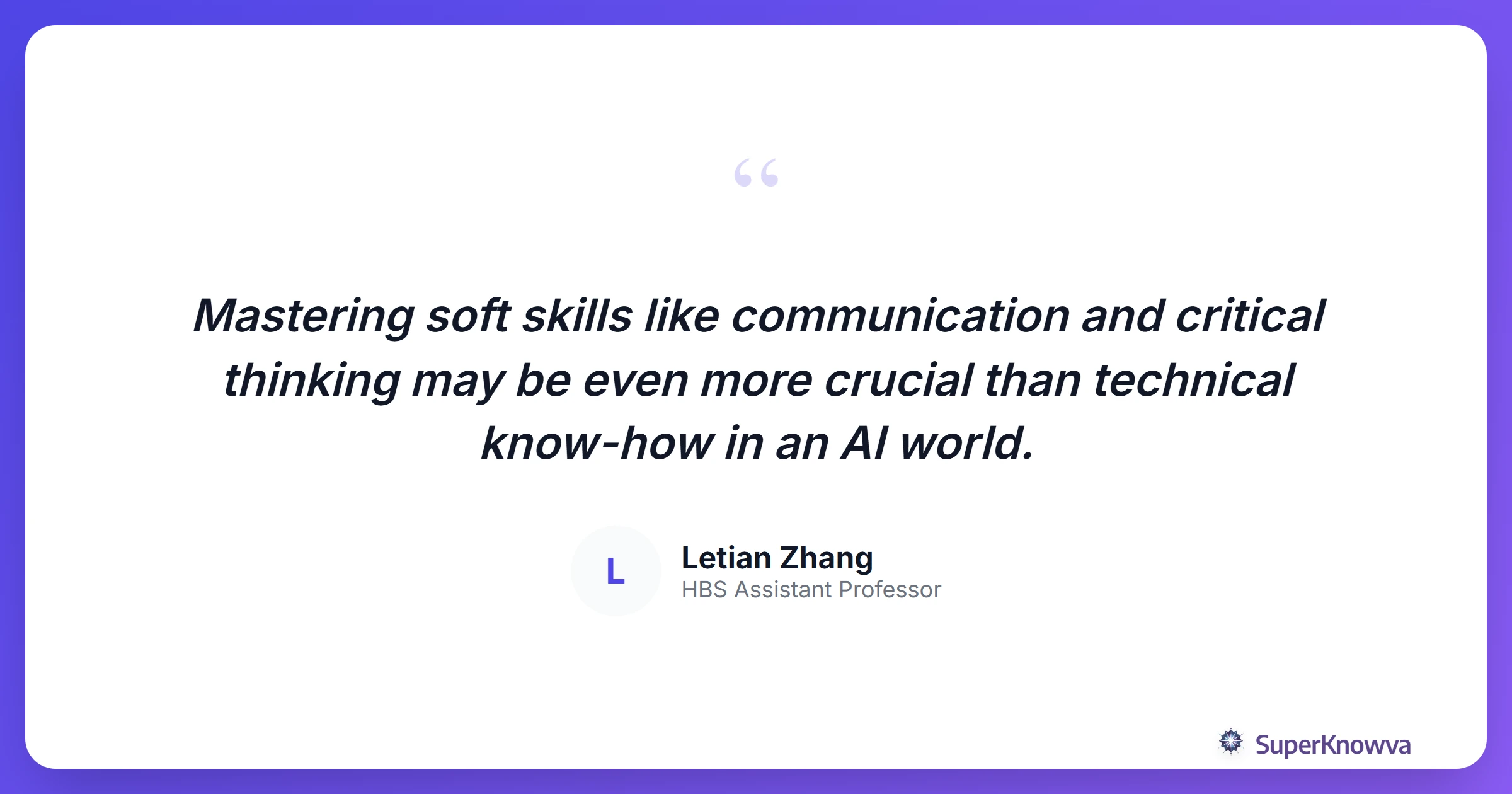 Quote about the importance of soft skills from Harvard research