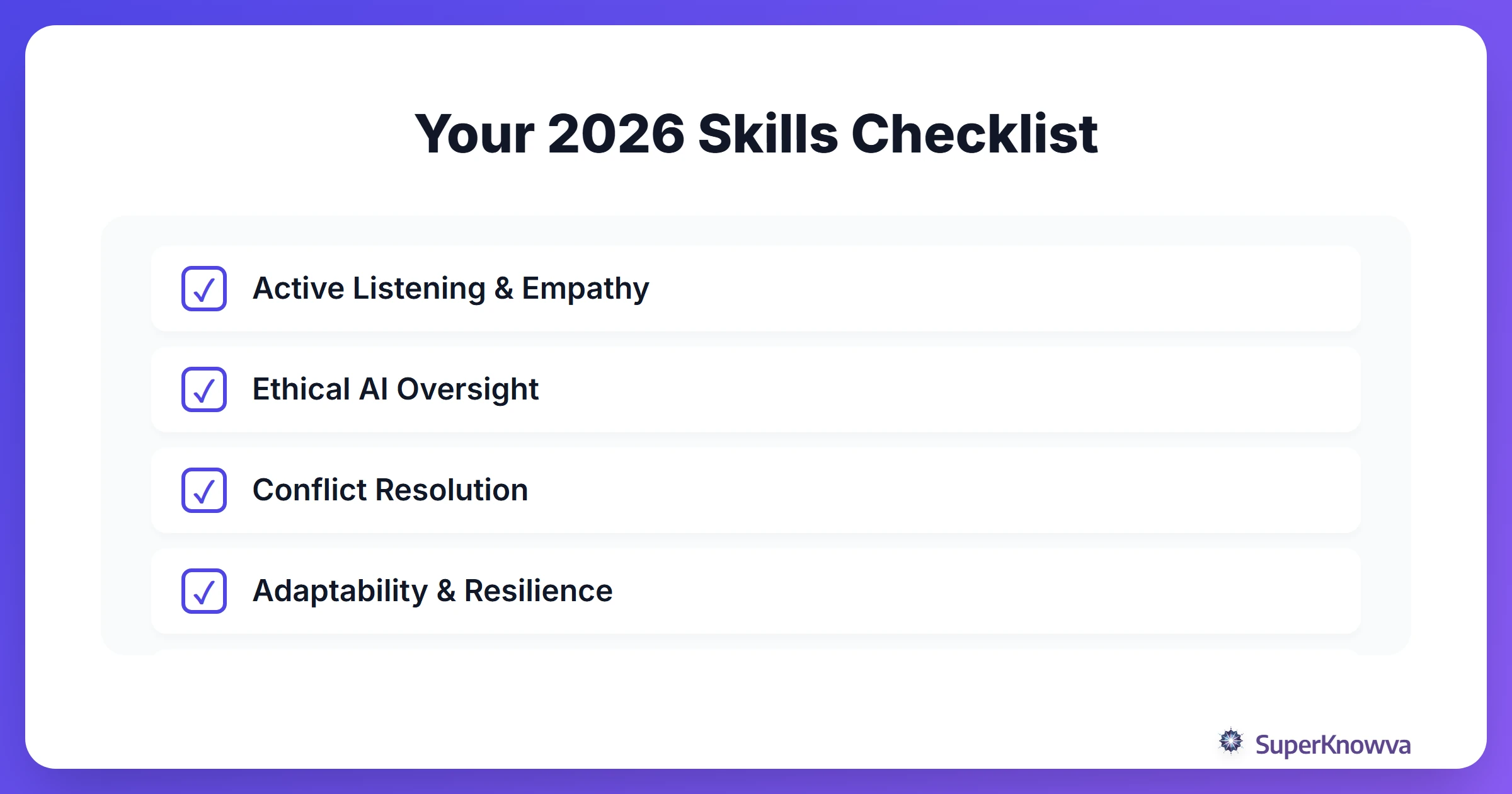 A checklist of the most important soft skills for 2026 graduates.