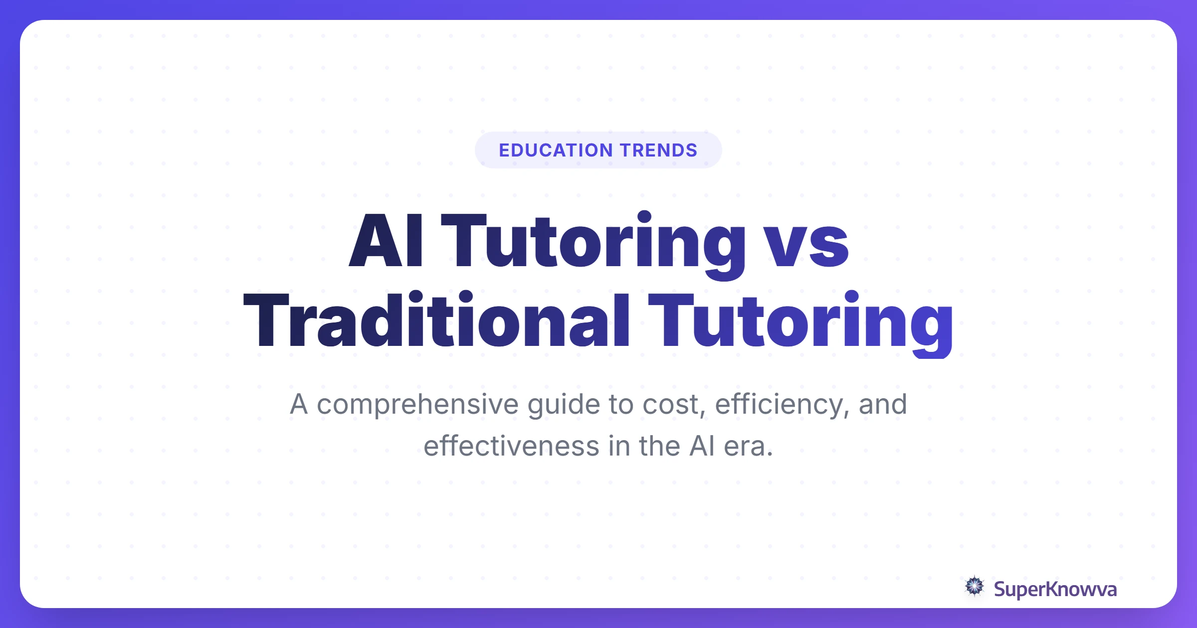AI Tutoring vs Traditional Tutoring