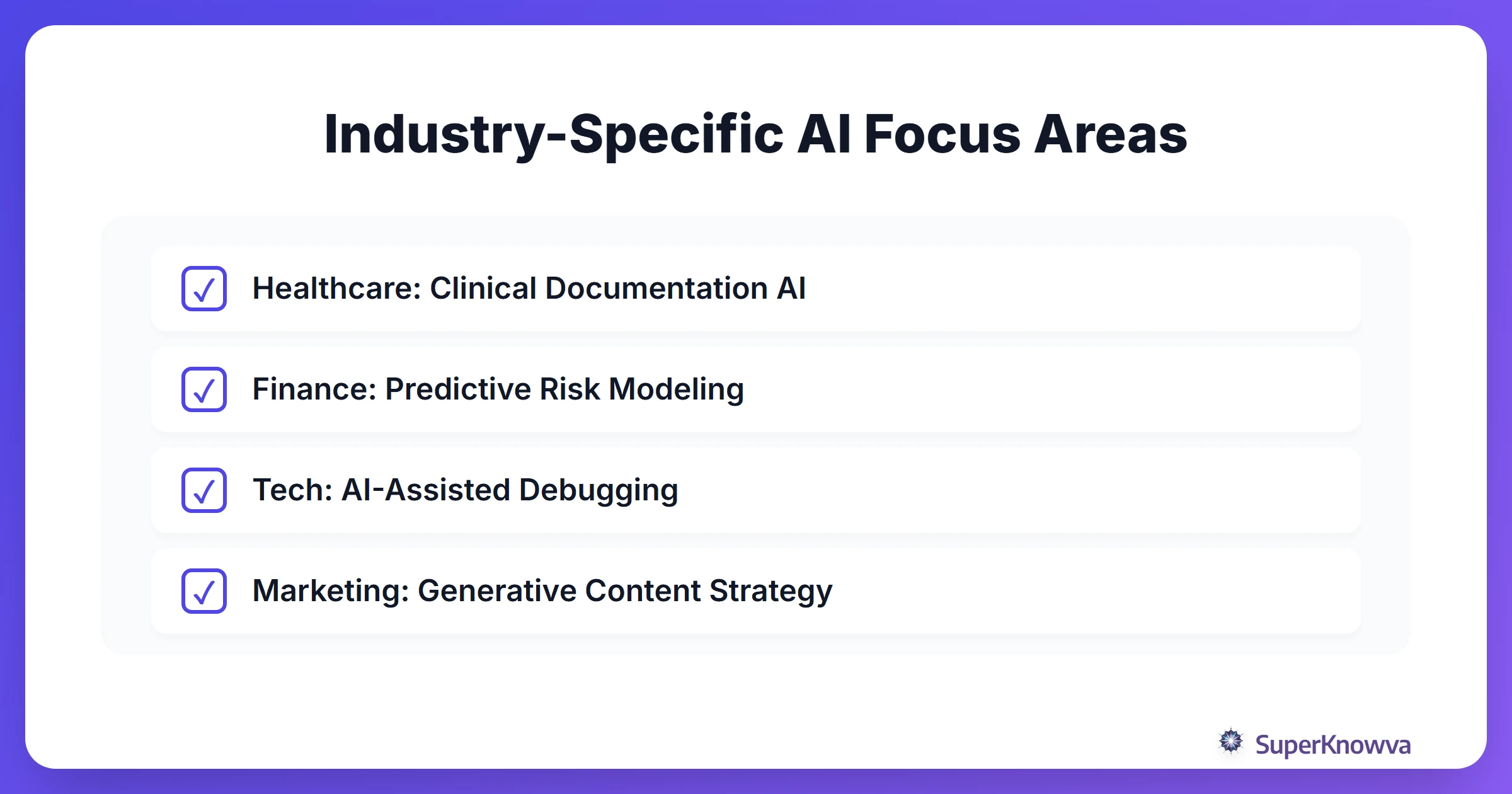 Checklist for AI skills across different industries